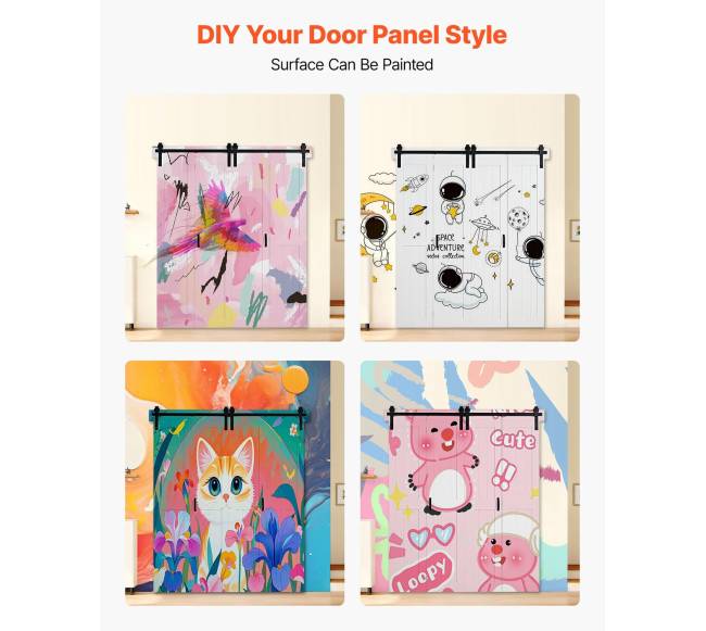 Dviejų dalių durys kambario padalijimui5