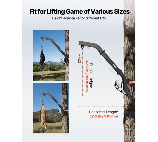 Medį montuojamas elnių keltuvas 160 kg talpos3