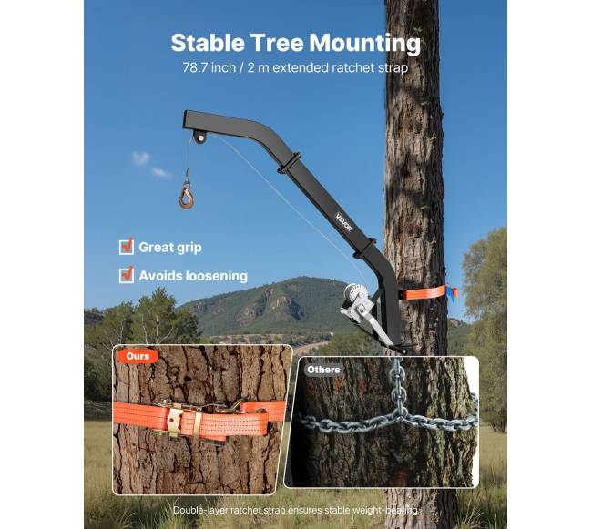 Medį montuojamas elnių keltuvas 160 kg talpos4