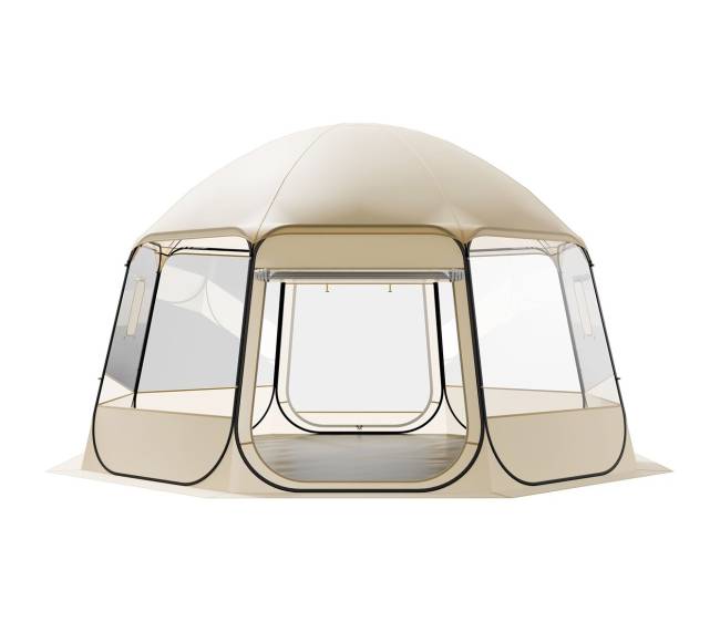 Skaidri burbulinė palapinė, 4.58 x 4.32 m, 12-15 asmenims0