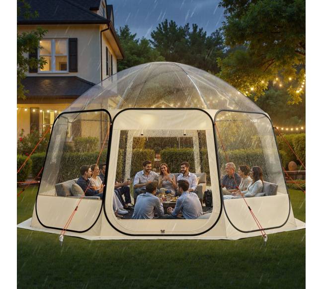 Skaidri burbulinė palapinė, 4.58 x 4.32 m, 12-15 asmenims7