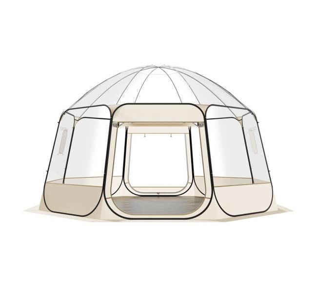 Skaidri burbulinė palapinė, 4.58 x 4.32 m, 12-15 asmenims9
