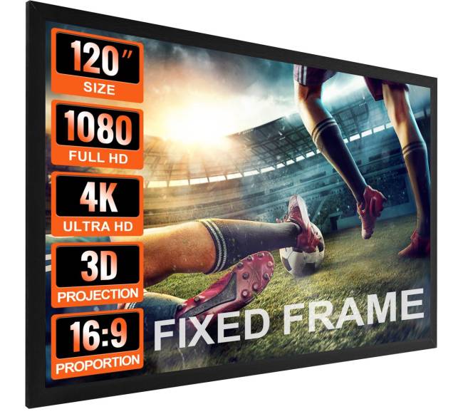 120 colių 4K projektoriaus ekranas0