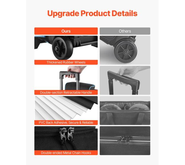 3 kamuolių boulingo krepšys su ratukais3