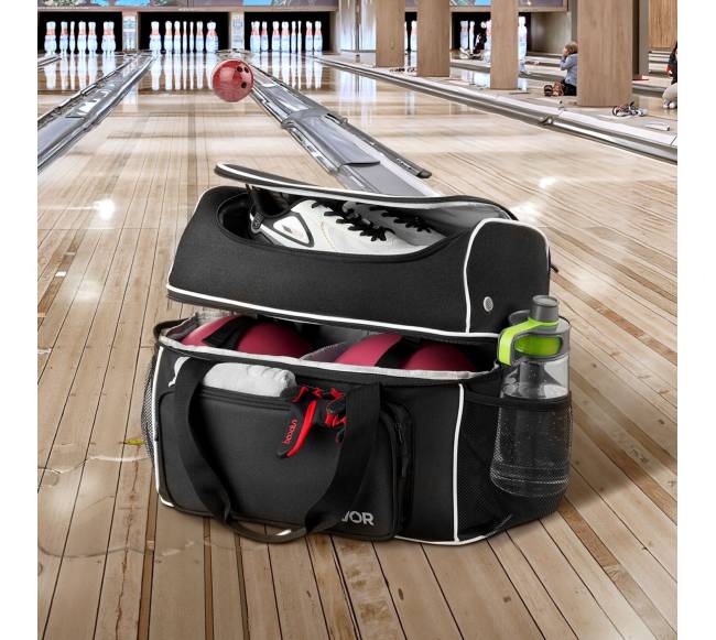 Dvigubas boulingo krepšys su ratukais7