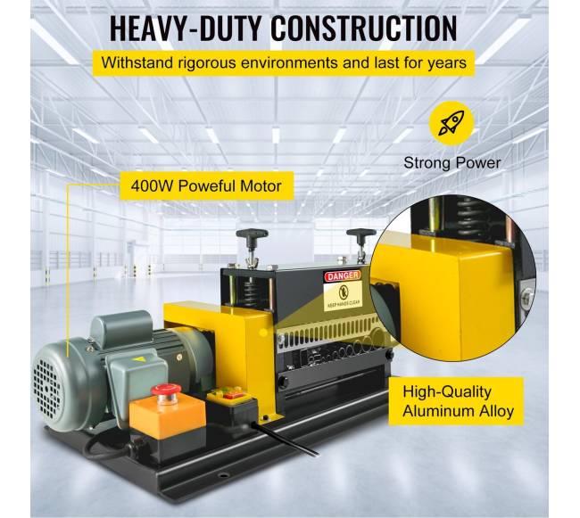 400W elektrinė laido nuėmimo mašina, 1.5-38mm2