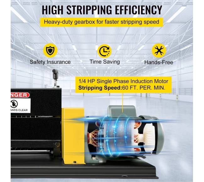 400W elektrinė laido nuėmimo mašina, 1.5-38mm4