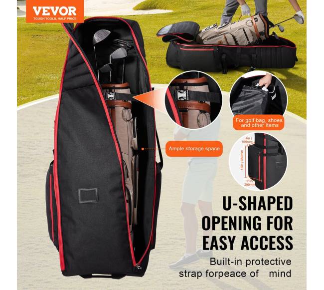 Golfo lazdų kelioninis krepšys su ratukais1