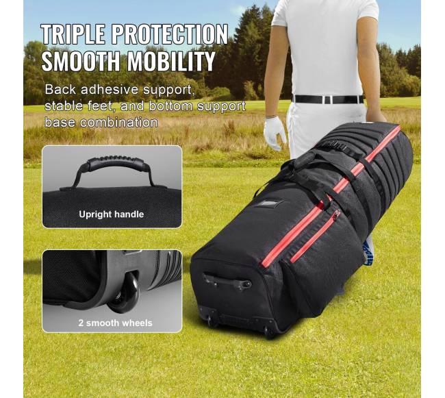 Golfo lazdų kelioninis krepšys su ratukais2