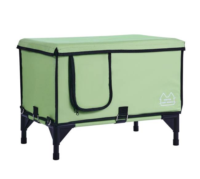 Pakeltas šildomas katės namelis9