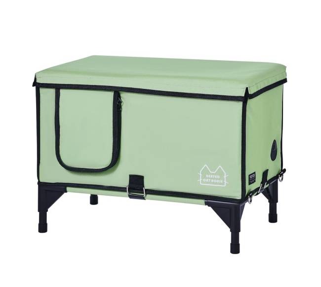 Pakeltas šildomas katės namelis10