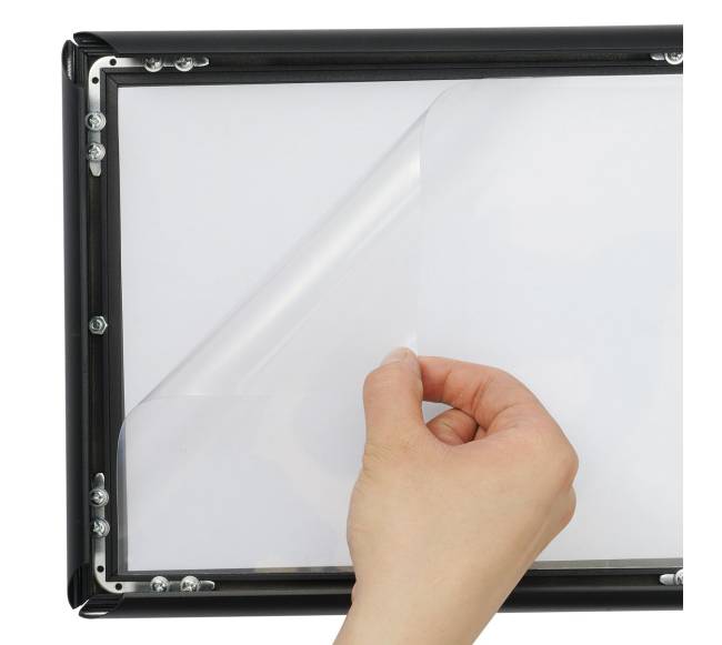 Juodas reguliuojamas stovimos iškabos laikiklis9