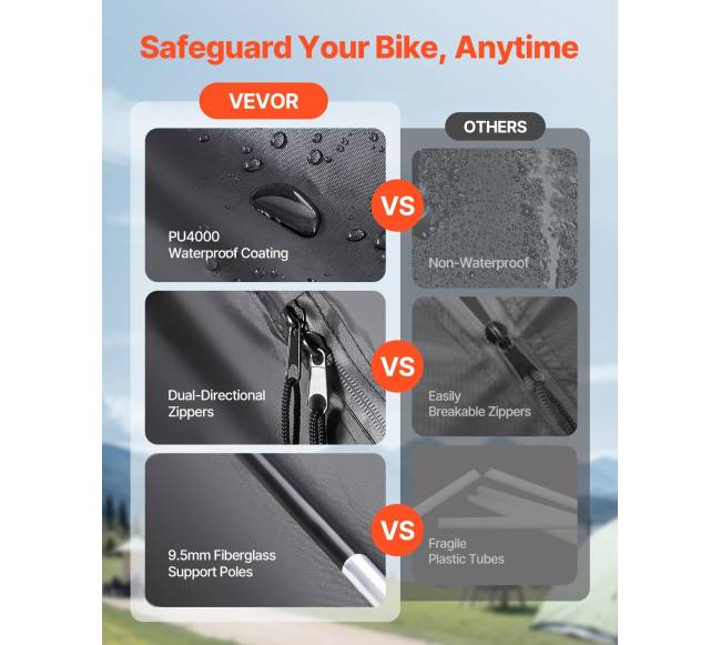 Lauko dviratininkų palapinė 4-5 dviračiams6