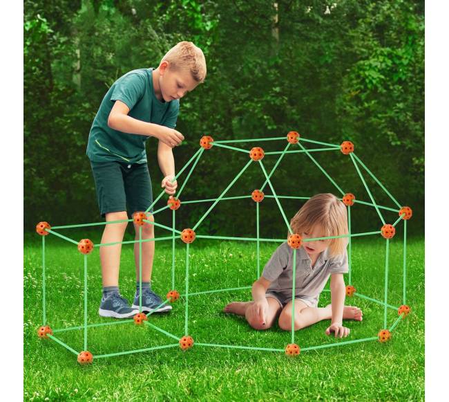 Vaikų palapinės statymo rinkinys švytinčia tamsoje7