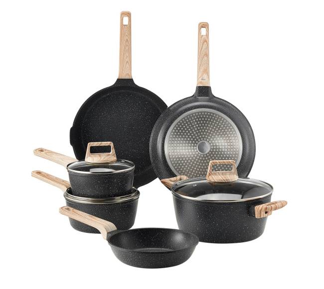 17 dalių granitinė virtuvės indų rinkinys9