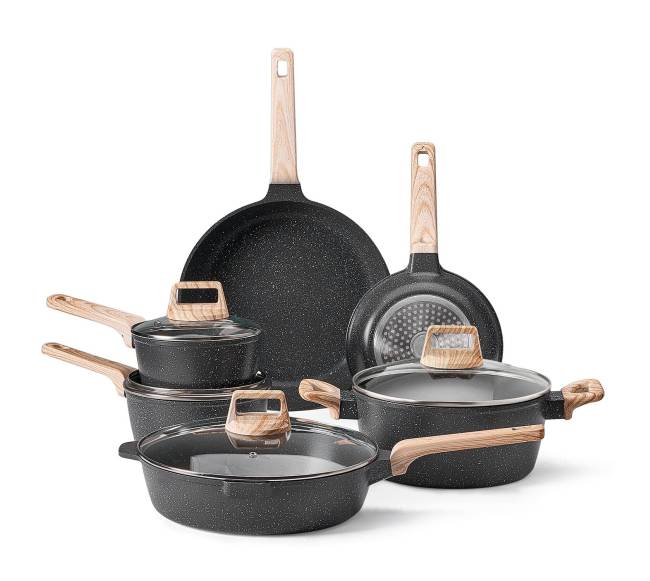 17 dalių granitinė virtuvės indų rinkinys10