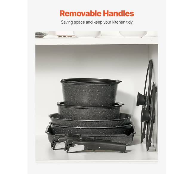 17 dalių granitinė nelimpančių puodų ir keptuvių rinkinys2