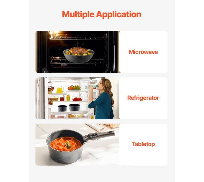 17 dalių granitinė nelimpančių puodų ir keptuvių rinkinys6