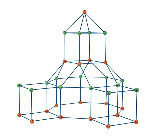 Vaikų palapinės konstravimo rinkinys pilis0