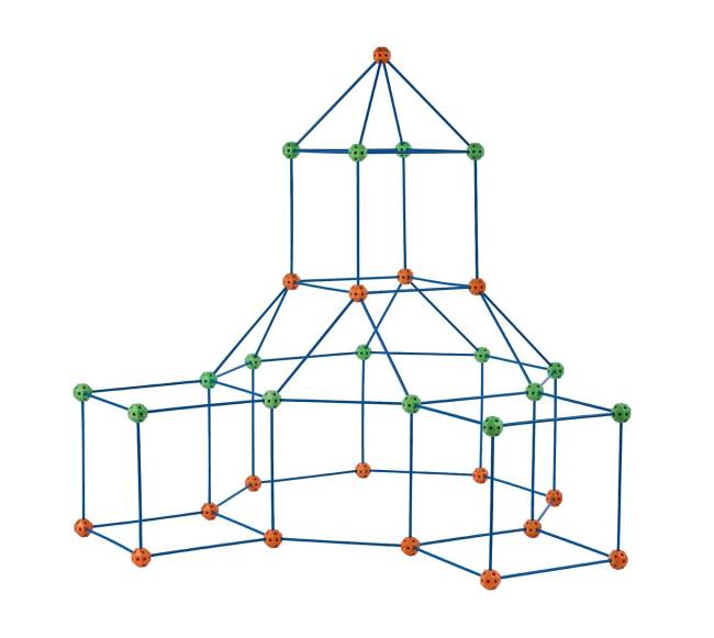 Vaikų palapinės konstravimo rinkinys pilis10