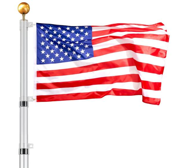 7.6 m teleskopinis vėliavos stiebas iš aliuminio0