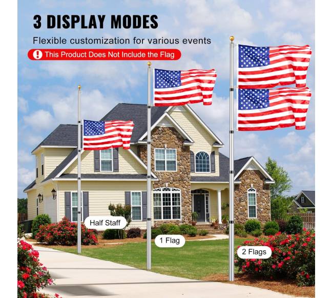 7.6 m teleskopinis vėliavos stiebas iš aliuminio3