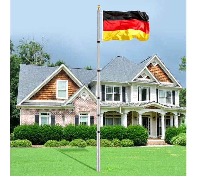 9 m teleskopinis vėliavos stiebas iš aliuminio7