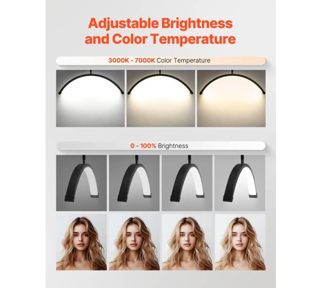 Estetinės pusmėnulio LED dimmable lempa2