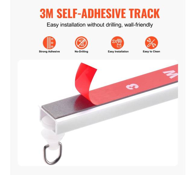 Lubų užuolaidų bėgių rinkinys 3 m klijai2