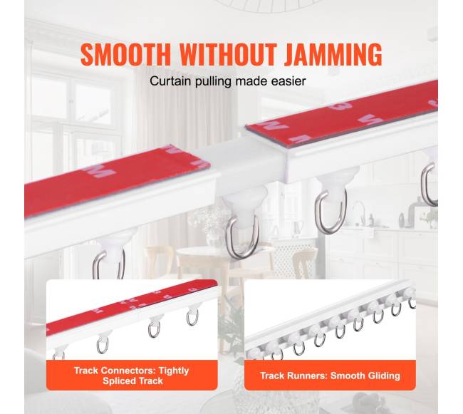 Lubų užuolaidų bėgių rinkinys 3 m klijai3