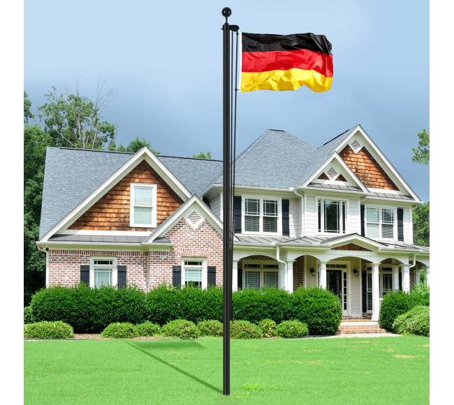 Atskiriamas 7,6 m aliuminio vėliavų stiebas7