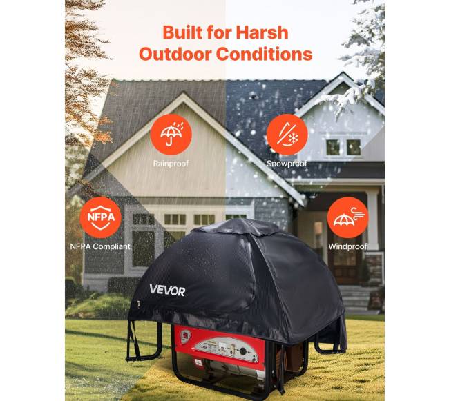 Universalus generatoriaus dangtelis 91x66x66 cm juodas2