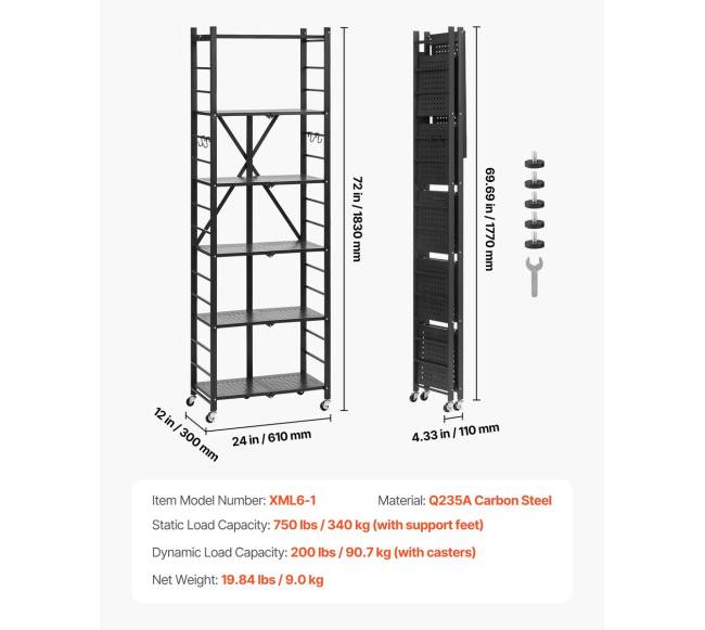 Sulankstoma 6-lygio lentyna su ratukais6