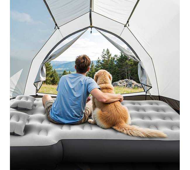 Automobilinė pripučiama čiužinių lova su pompa7