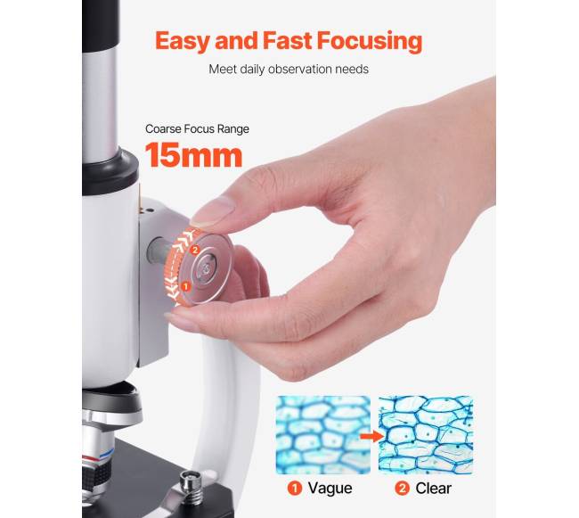 Profesionalus monokulinis mikroskopas 40-2000X2