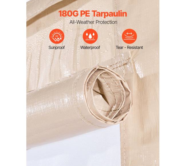 Žiemos palapinės uždangalas 3.05 x 3.05 m kietiems stogams2