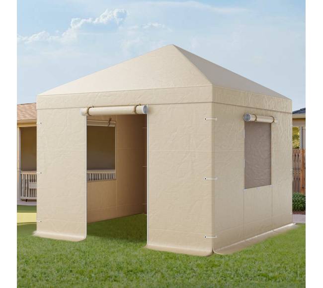 Žiemos palapinės uždangalas 3.05 x 3.05 m kietiems stogams7