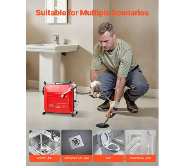 Vamzdžių valymo įranga, 850W su 11 pjovėjų5