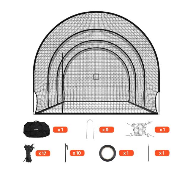 Nešiojama beisbolo mušimo narvo konstrukcija8