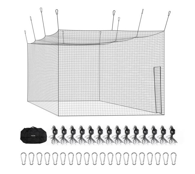 Beisbolo mušimo narvelis, 12.7 m x 3.9 m x 3.08 m, tik tinklas8