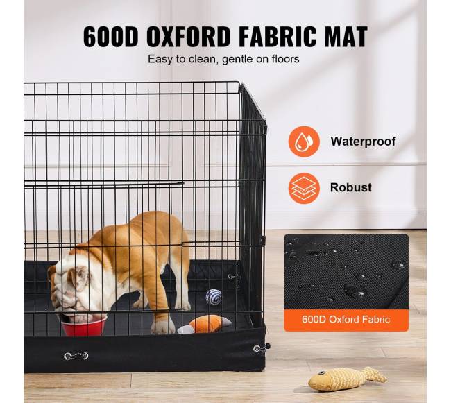 Sulankstoma 4 panelių metalinė šunų tvora3