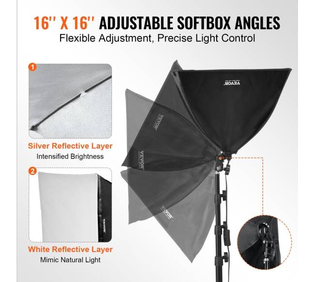 Reguliuojamas softbox apšvietimo komplektas3