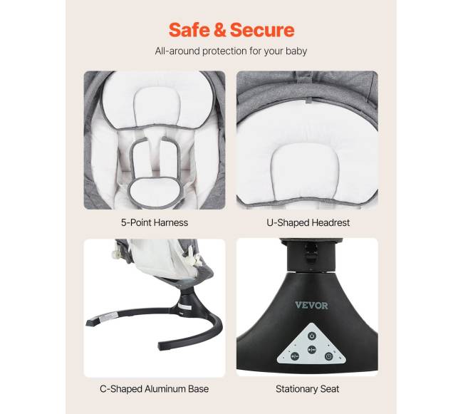 Kūdikių sūpynės su nuotolinio valdymo pultu5