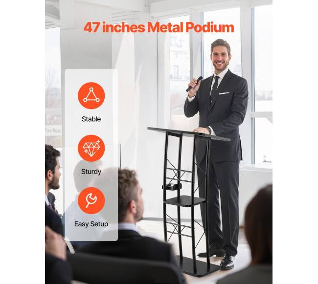 Metalinė lenkta tribūna su lentyna1