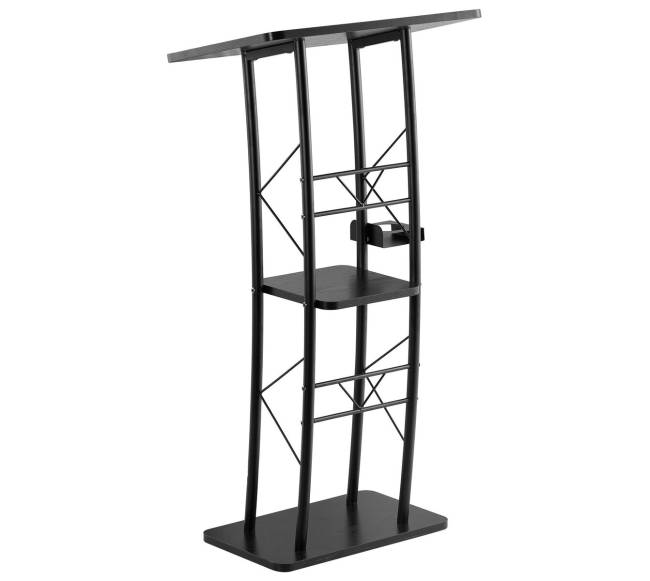 Metalinė lenkta tribūna su lentyna10