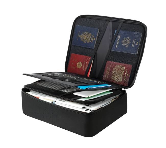 Atsparus ugniai dokumentų dėklas su užraktu0