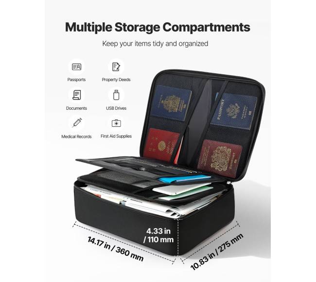 Atsparus ugniai dokumentų dėklas su užraktu2