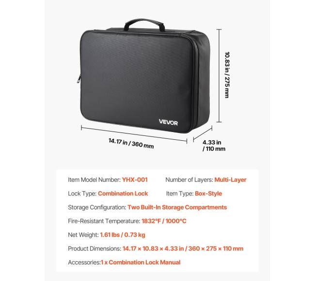 Atsparus ugniai dokumentų dėklas su užraktu6