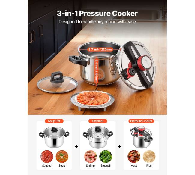 Nerūdijančio plieno greitpuodis 6 l1