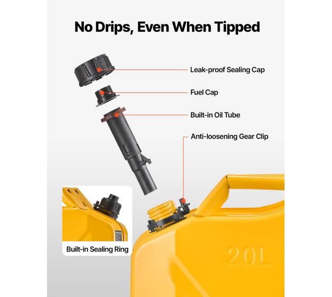 Geležinė kuro talpa, 20 l su piltuvu2